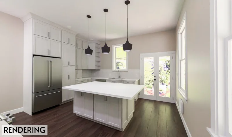 Gourmet in Gray Kitchen Remodel with Island | Philadelphia