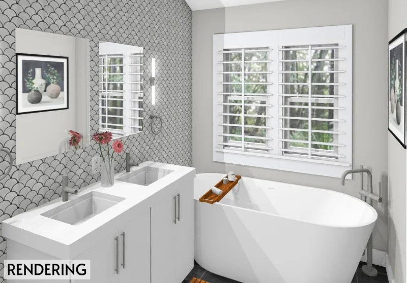 Modern Bathroom Remodel with Freestanding Tub | Philadelphia